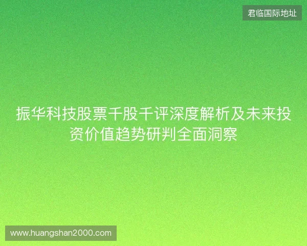 振华科技股票千股千评深度解析及未来投资价值趋势研判全面洞察